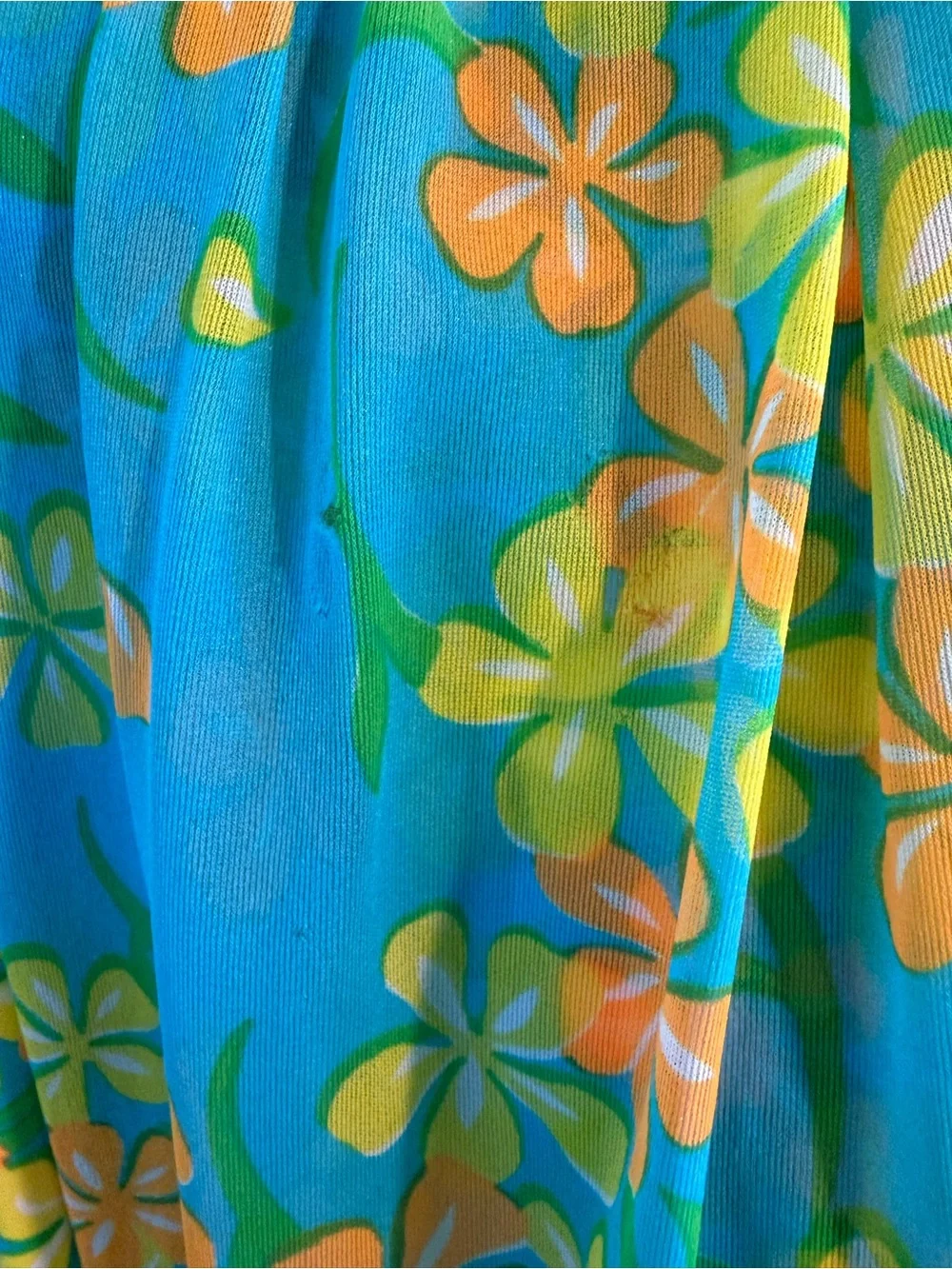 Vintage 70s Vanda Fashions Hawaiian Floral Print Maxi Dress with Scarf/Turban